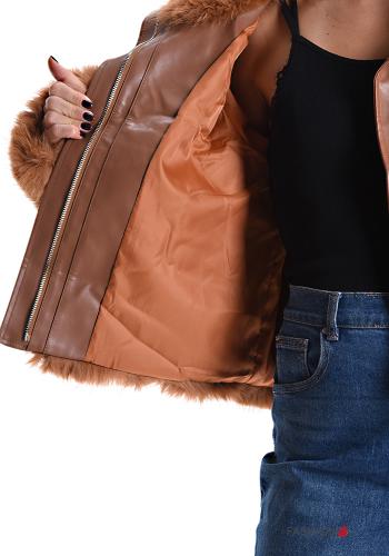 faux fur Jacket with zip with lining - ph 6