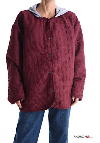 Jacket with buttons with lining with hood - ph 1
