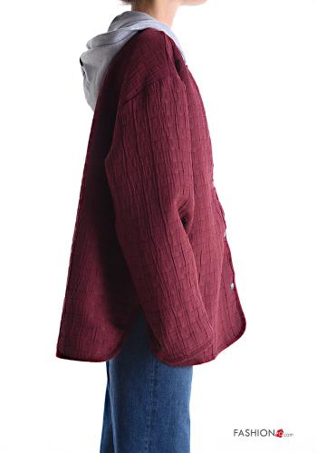 Jacket with buttons with lining with hood - ph 3