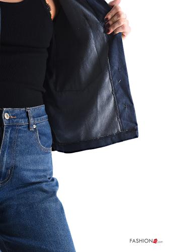 lange ärmel mit kragen Jacke mit Knöpfen ohne Futter mit Taschen - ph 6