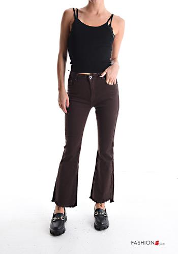 denim Cotton Trousers with buttons with zip with pockets - ph 5