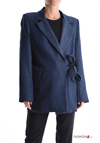lange ärmel Jacke mit Knöpfen mit Futter mit Schleife - ph 1