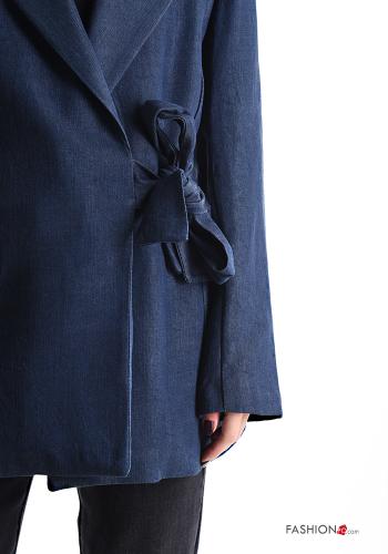 lange ärmel Jacke mit Knöpfen mit Futter mit Schleife - ph 4