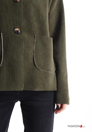 Cappotto senza fodera con bottoni con tasche con cappuccio - ph 4