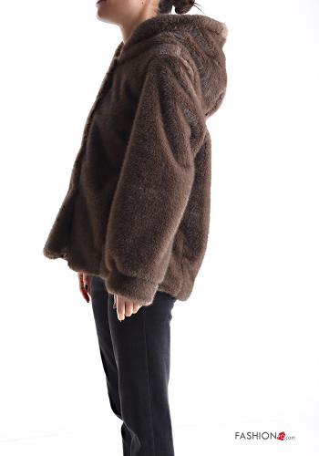 Bomber con fodera con bottoni con cappuccio - ph 3
