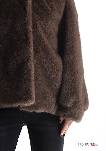 Bomber con fodera con bottoni con cappuccio - ph 4