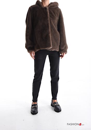 Bomber con fodera con bottoni con cappuccio - ph 5
