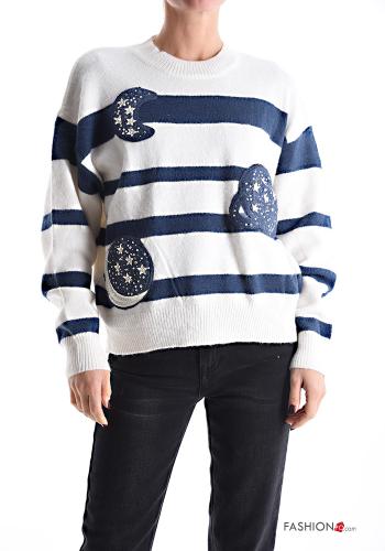 Maglione maniche lunghe girocollo Fantasia mista