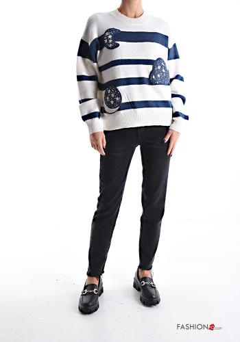 Graphic Print long sleeve crew neck Sweater - ph 5