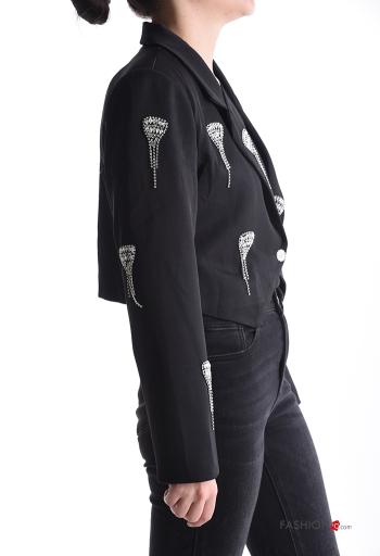 Bolerino corto con fodera con bottoni con strass - ph 3