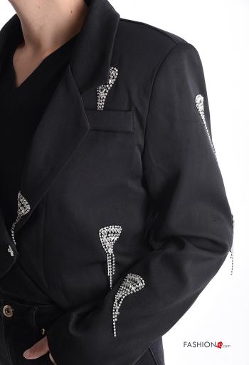 Bolerino corto con fodera con bottoni con strass - ph 4
