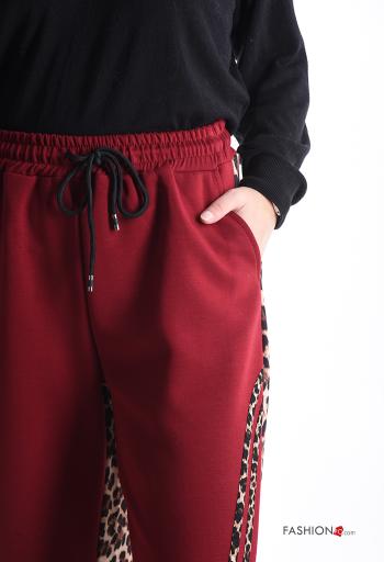 Pantalone sportivo lungo Fantasia animalier con tasche con elastico - ph 4