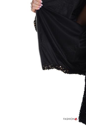 Bomber in velluto con fodera con paillettes con zip - ph 6