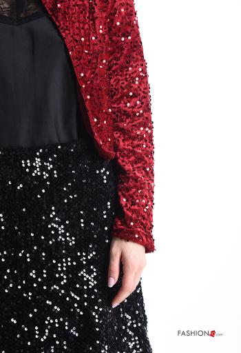 Giacca in velluto maniche lunghe con paillettes - ph 4