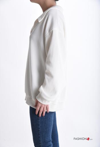 Felpa in Cotone maniche lunghe con colletto - ph 3
