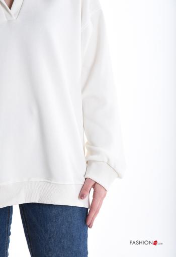 Felpa in Cotone maniche lunghe con colletto - ph 4