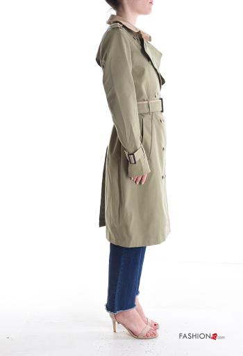 Trench con fibbia maniche lunghe con fodera con bottoni con tasche - ph 3