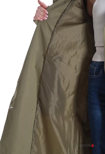 Trench con fibbia maniche lunghe con fodera con bottoni con tasche - ph 5