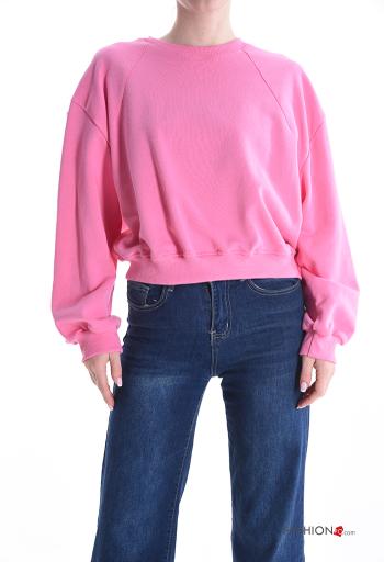 Felpa in Cotone corto maniche corte girocollo - ph 1