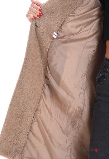 Cappotto maniche lunghe con fodera con bottoni con tasche - ph 5