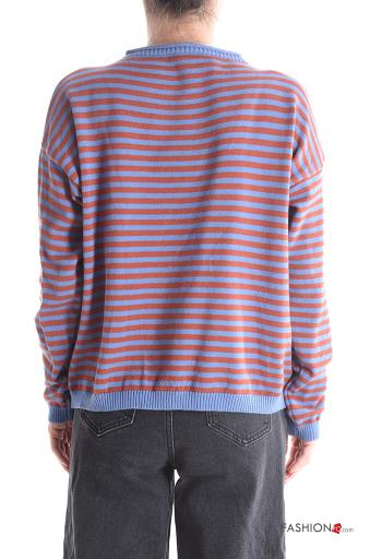 Maglione maniche lunghe girocollo Fantasia righe - ph 2