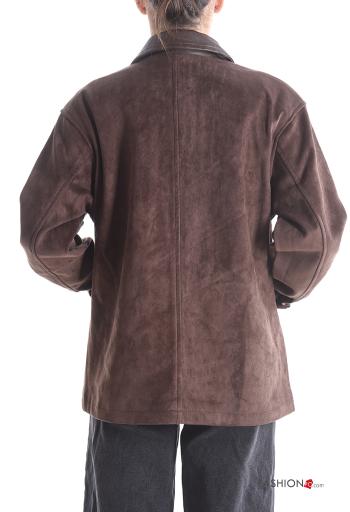 Blusão manga comprida com gola com botões com fecho com forro - ph 2