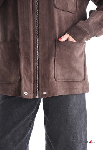 Blusão manga comprida com gola com botões com fecho com forro - ph 4