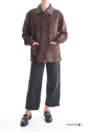 Blusão manga comprida com gola com botões com fecho com forro - ph 5