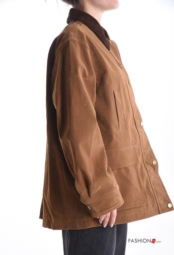 Giacca maniche lunghe con colletto con bottoni con tasche - ph 3