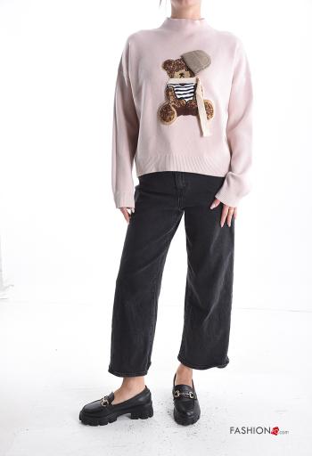 Animal motif long sleeve Sweater Rollneck - ph 5