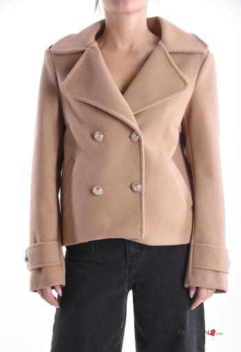 Blusão abotoamento duplo manga comprida com botões - ph 1