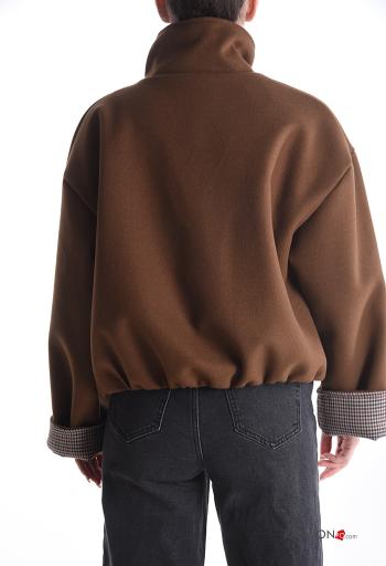 Bomber maniche lunghe con fodera con zip a collo alto con tasche - ph 2