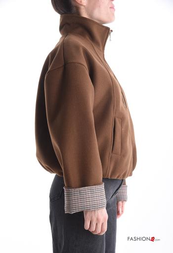 Bomber maniche lunghe con fodera con zip a collo alto con tasche - ph 3