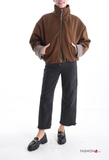 Bomber maniche lunghe con fodera con zip a collo alto con tasche - ph 5