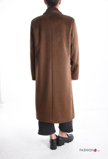 Cappotto maniche lunghe con fodera con bottoni con tasche - ph 2