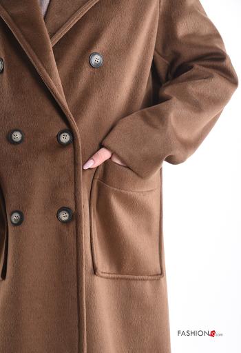 Cappotto maniche lunghe con fodera con bottoni con tasche - ph 4