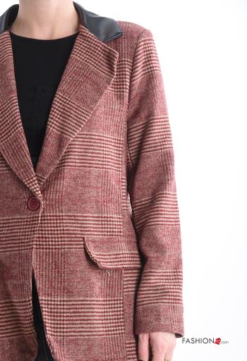 Blazer manga comprida Padrão Tartan com botões com forro - ph 4
