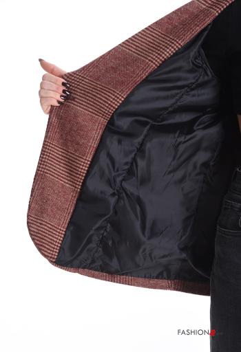 Blazer manga comprida Padrão Tartan com botões com forro - ph 6