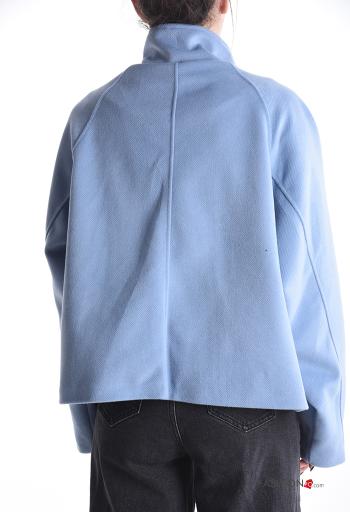 Giacca maniche lunghe con tasche a collo alto con zip con fodera con bottoni - ph 2