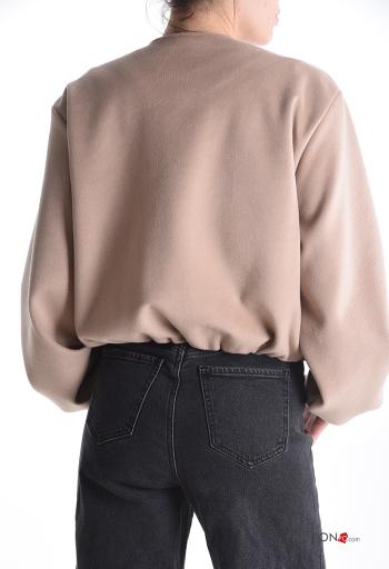 long sleeve crew neck Bomber Jacket with pockets with elastic with zip - ph 2