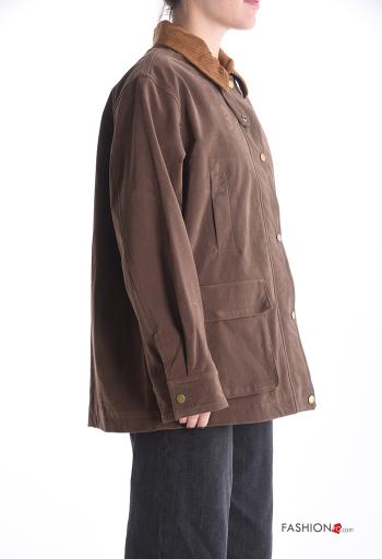 Giacca maniche lunghe con fodera con zip con bottoni con tasche - ph 3