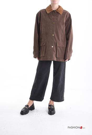 Giacca maniche lunghe con fodera con zip con bottoni con tasche - ph 5