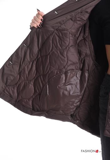 Blusão acolchoado com gola com botões com bolsos com cordão - ph 6