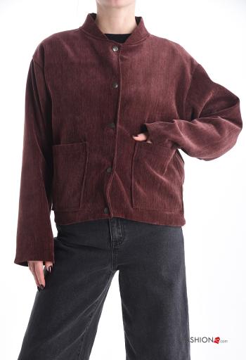 Bomber maniche lunghe con fodera con bottoni con tasche - ph 1