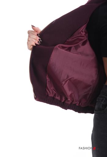 Giacca con fodera con zip a collo alto con tasche - ph 6