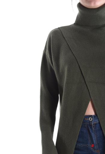 Maglione maniche lunghe a collo alto con spacco - ph 4