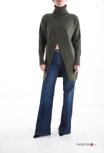 Maglione maniche lunghe a collo alto con spacco - ph 5