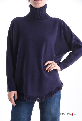 Camisola manga comprida com gola subida com franja - ph 1