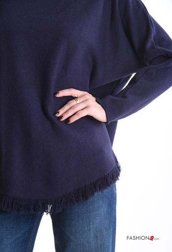 Camisola manga comprida com gola subida com franja - ph 4