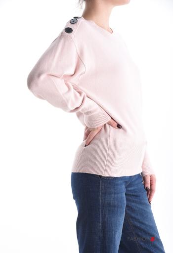 Maglione maniche lunghe girocollo con bottoni - ph 3